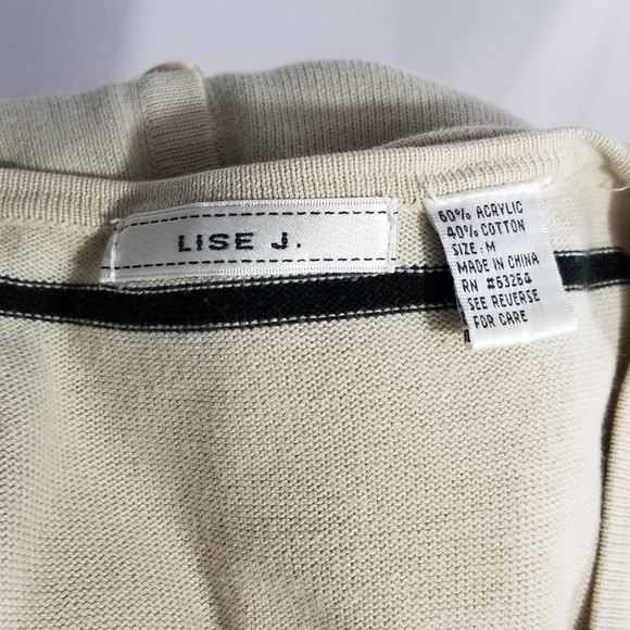 Striped cardigan Tan & Black Horizontal Striped - Picture 3 of 3